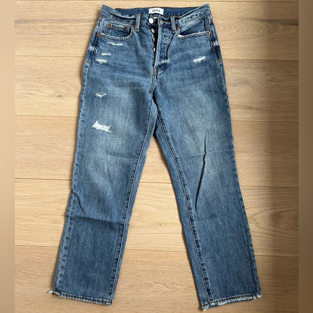 Pistola Classic Blue Distressed Women's Jeans